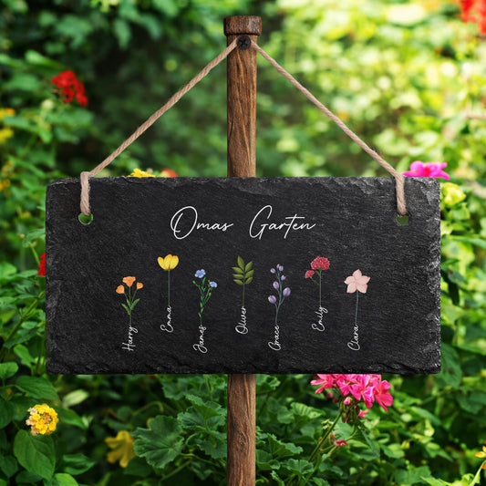 0065AGE2 omas garten personalisiertes geschenk garten uv druck schiefer gartenschild omamama 0065ae6p5a