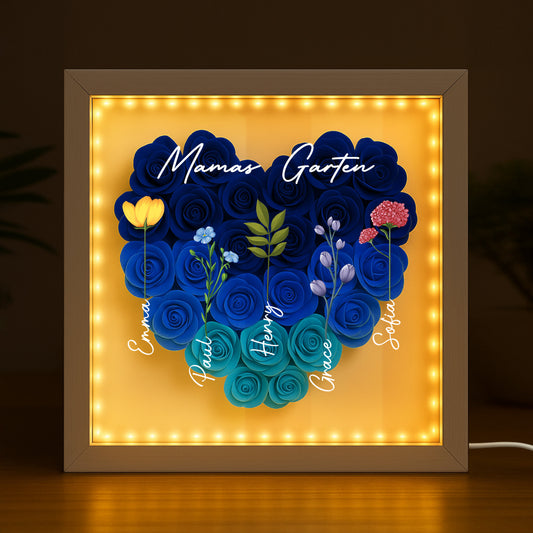 0065OGE2 omas garten blumen 3d bilderrahmen personalisiert_ oma 0065OTL7A