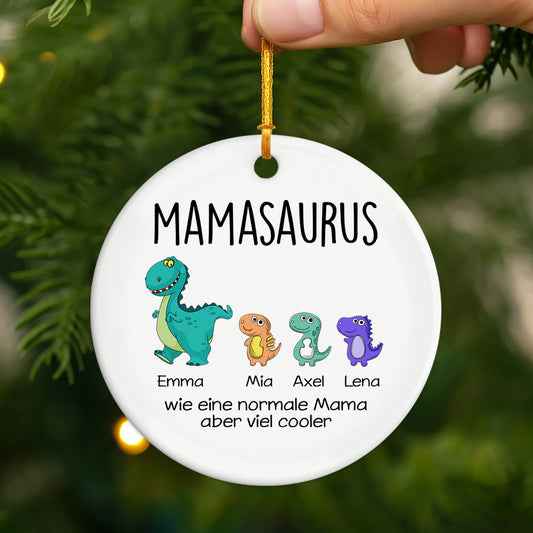 0114OGE2 papasaurus mamasaurus personalisierte keranik ornamente mama papa 0114O0V0B