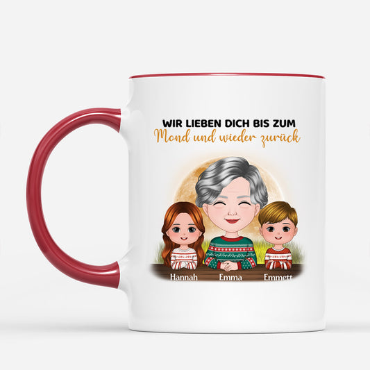 0525MGE2 Personalisierte Geschenke Tasse Enkelkinder Oma Mama