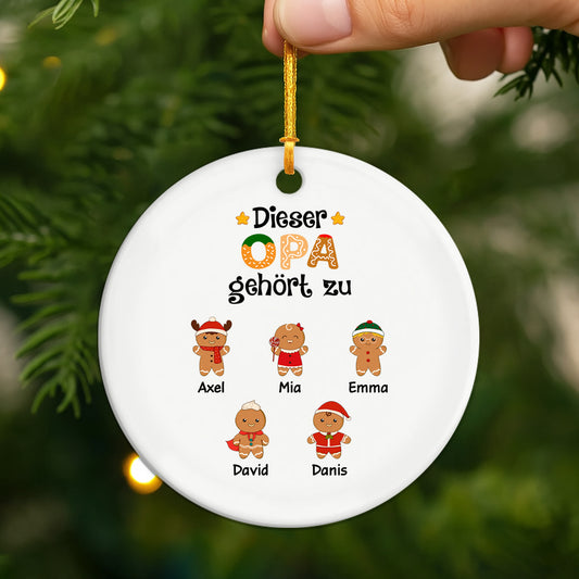0661OGE2 dieser papa gehort zu lebkuchenmann personalisierte keramik ornamente_ papa weihnachten 0661O8Q7B