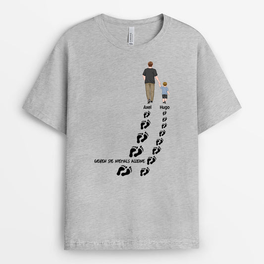 0964AGE1 Personalisierte Geschenke T Shirt Fussabdruck Kinder Enkelkinder Papa Opa_8409dee4 8125 417a 916f 7c7e2641c794