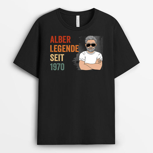 1040AGE1 Personalisierte Geschenke T Shirt Legende Papa Opa