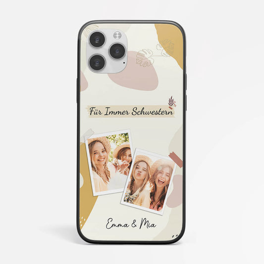 1276FGE1 personalisierte immer schwestern blattermuster iphone x handyhulle
