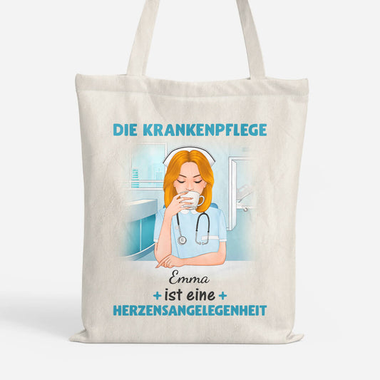 1300BGE1 personalisierte krankenpflege ist eine herzensangelegenheit tragetasche