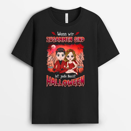 1345AGE1 personalisiertes wenn wir zusammen sind ist jede nacht halloween t shirt