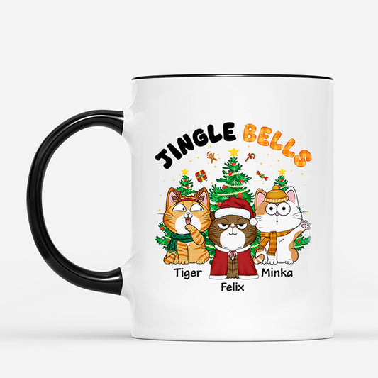 1364MGE2 personalisierte jingle bell weihnachten tasse