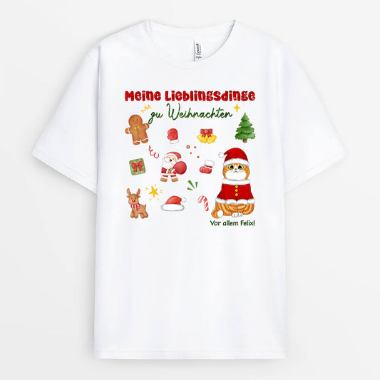 1376AGE1 personalisierte meine lieblingsdinge zu weihnachten kinder t shirt