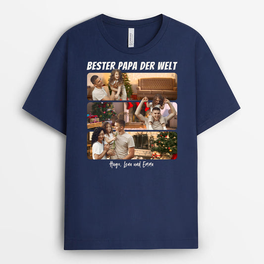 1395AGE2 personalisiertes der beste papa aller zeiten t shirt