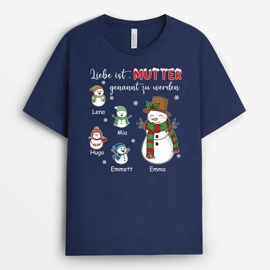 1397AGE2 personalisiertes liebe ist mama genannt zu werden t shirt