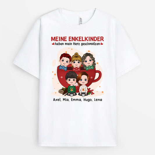 1399AGE1 personalisiertes meine enkelkinder haben mein herz geschmolzen t shirt