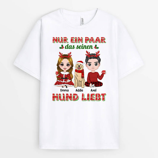 1471AGE1 personalisiertes nur ein paar das seine hunde liebt zu weihnachten t shirt_84f34840 d24b 4f5f 9085 6586885823a0