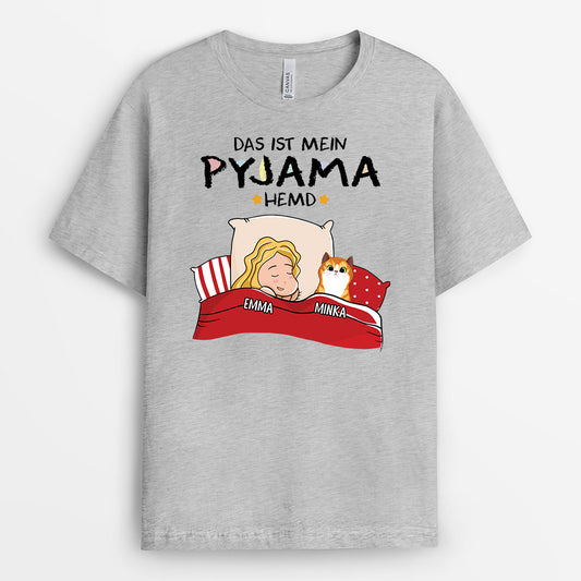 1530AGE1 personalisiertes das ist mein pyjama hemd mit katze t shirt