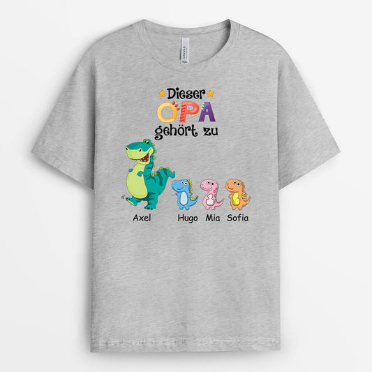 1539AGE2 personalisiertes dieser papa opa gehort zu mit dinosaurier t shirt