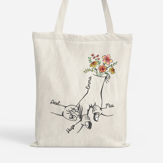 1672BGE1 hand in hand personalisiertes geschenk einkaufstasche mamaoma 1672b6p5a