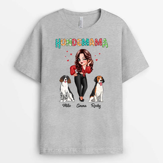 1964AGE2 personalisiertes hundemama t shirt