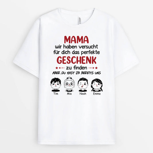 1966AGE1 personalisiertes wir haben versucht fur dich das perfekte geschenk zu finden t shirt