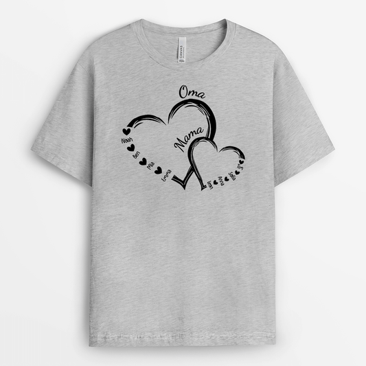 2108AGE2 personalisiertes herz t shirt