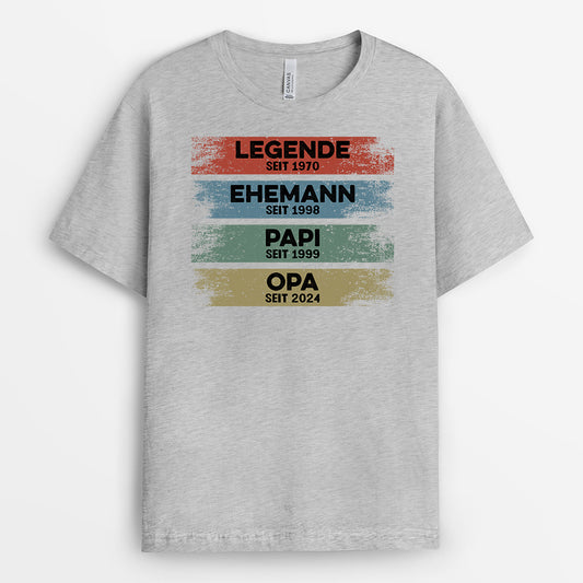 2193AGE1 legende ehemann papa opa seit weisses t shirt opa personalisiert 2193A5L5B