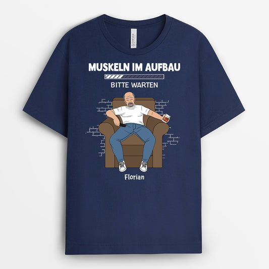 2284AGE2 personalisiertes muskeln werden installiert bitte warten t shirt