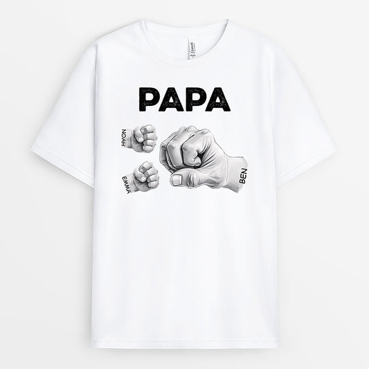 2367AGE1 personalisiertes papa starke faust t shirt 2367a5c5b