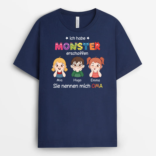 2402AGE2 personalisiertes ich habe monster erschaffen sie nennen mich opa papa t shirt 2402a948b