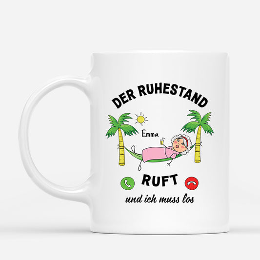 2538MGE1 personalisierte der ruhestand ruft und ich muss los frauen tasse_0bc23e4f 5a40 45b5 a749 62fd955993f4