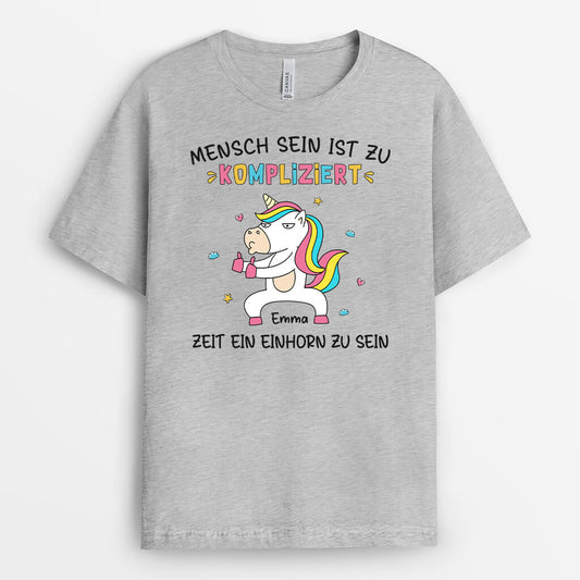 2637AGE1 ein einhorn zu sein lustiges t shirt personalisiert