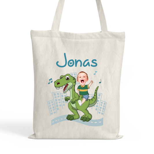 2671BGE1 kind dinosaurier personalisierte geschenke kinder einkaufstasche 2671b6f5k