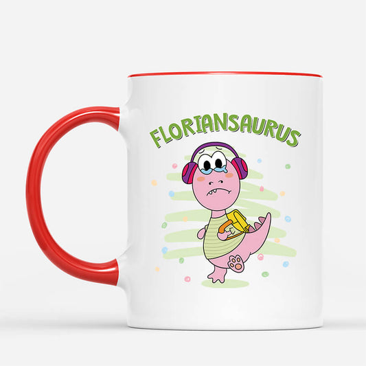 2676MGE2 name _ saurus personalisierte tasse fur kinder