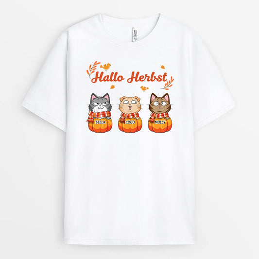 2724AGE1 hallo herbst personalisiertes t shirt fur den herbst