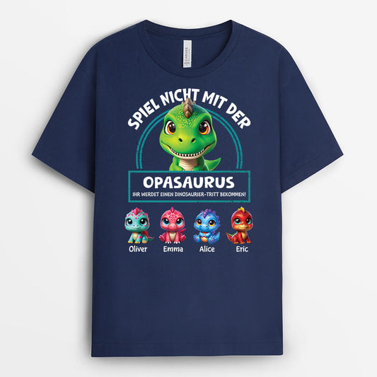 2725AGE2 papasaurus personalisiertes t shirt fur papas