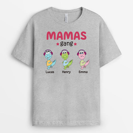 2736GE2 papas opas bande mit dinosaurier personalisiertes t shirt fur manner