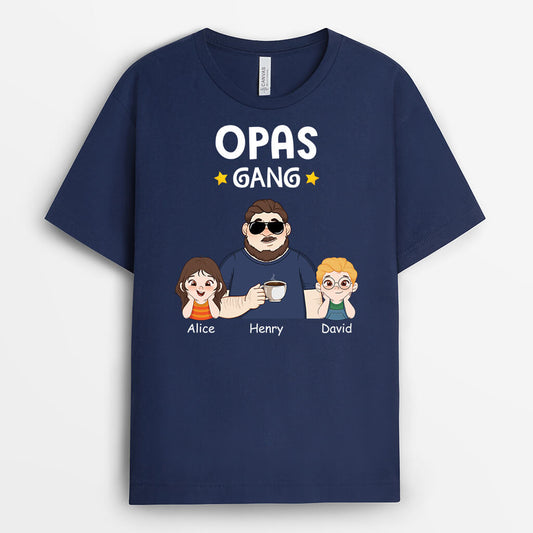 2741AGE2 papas opas bande personalisiertes t shirt fur manner