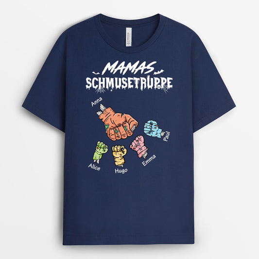 2748AGE2 omas mamas schmusetruppe personalisiertes t shirt fur frauen zu halloween