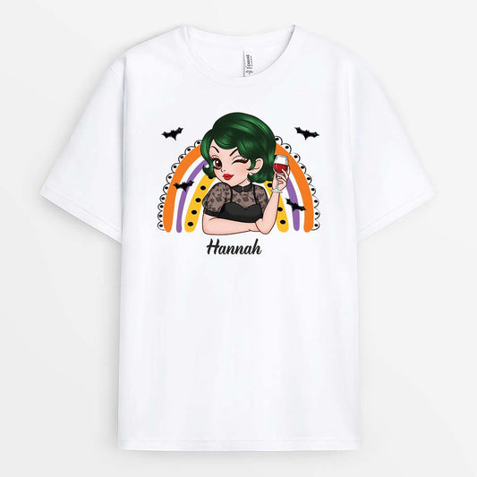 2767AGE1 frauen und halloween party personalisiertes t shirt mit halloween motiv fur frauen