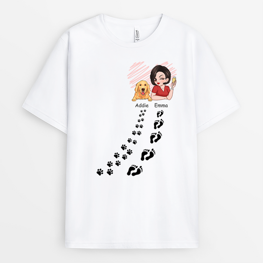 2768AGE1 frauen und hunde personalisiertes t shirt fur hundeliebhaber 2768a