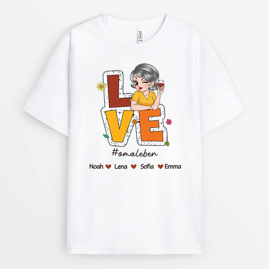 2780AGE1 liebe mamaleben omaleben personalisiertes t shirt fur frauen