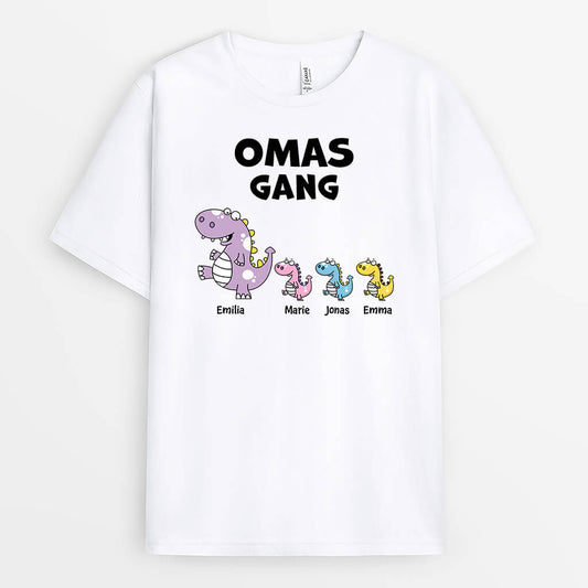 2837AGE2 papas bande dinosaurier personalisiertes t shirt fur papas