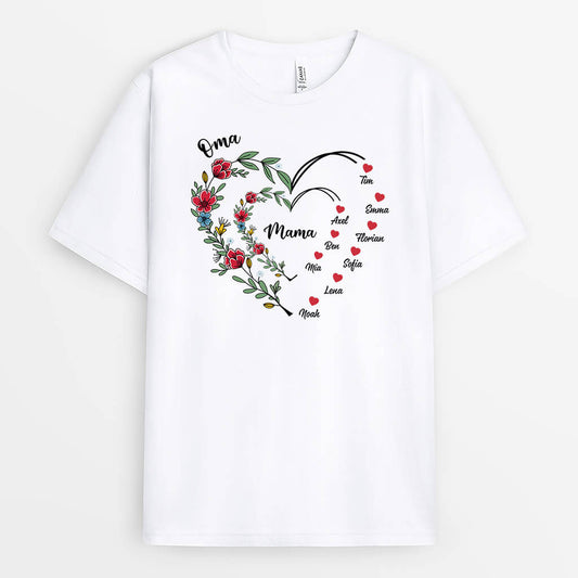 2886AGE1 oma mama und kinder personalisiertes t shirt fur frauen