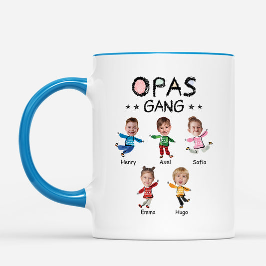 2961MGE2 opas bande und weihnachtsbaum personalisierte tasse mit gesicht fur opas 2961m