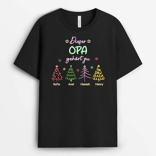 2989AGE1 dieser opa papa gehort zu personalisiertes t shirt fur manner zu weihnachten