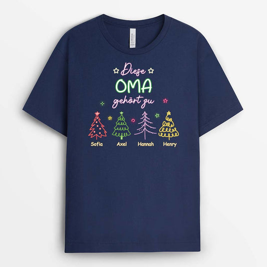 2989AGE2 dieser oma mama gehort zu personalisiertes t shirt fur damen zu weihnachten