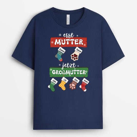 2998AGE2 fruher mama jetzt oma personalisiertes t shirt fur damen