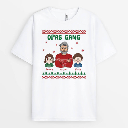 3023AGE1 opas papas bande personalisiertes t shirt fur manner zu weihnachten