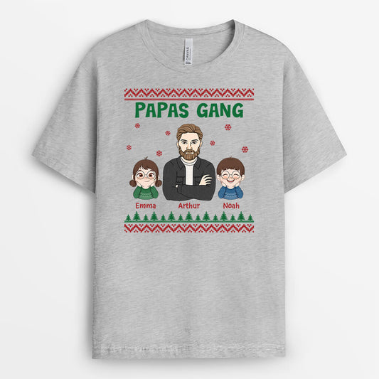 3023AGE2 opas papas bande personalisiertes t shirt fur manner zu weihnachten