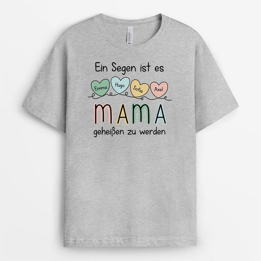 3029AGE2 ein segen ist es oma geheissen zu werden personalisiertes t shirt fur omas
