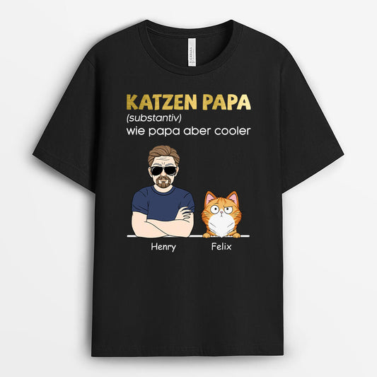 3073AGE1 definition katzenpapa personalisiertes t shirt fur katzenliebhaber