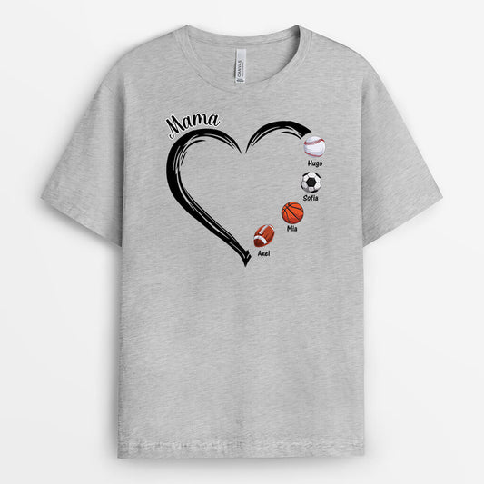 3102AGE2 oma mama und kinder sportarten personalisiertes t shirt fur damen
