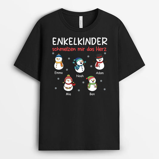 3107AGE2 enkelkinder schmelzen mir das herz personalisiertes t shirt fur omas